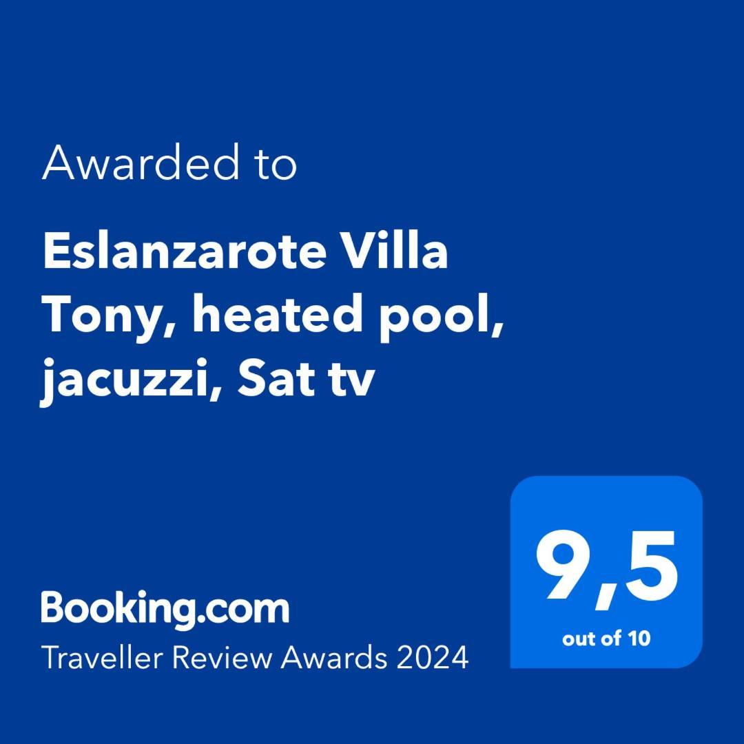 Eslanzarote Eco Villa Tony, Heated Pool, Jacuzzi, Sat Tv, Super Wifi La Costa Eksteriør billede